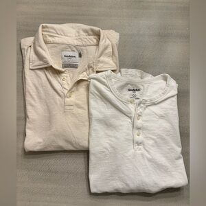 Lot of Two, Goodfellow & Co Men's Cream and White Shirts